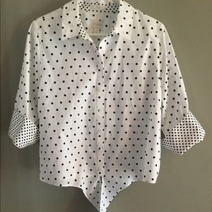 SOLD♥️Chico’s Size 1 Polka Dot Blouse